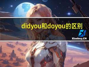 did you和do you的区别