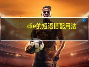 die的短语搭配用法