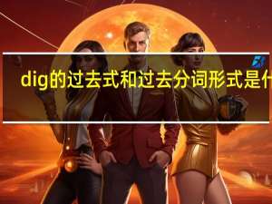 dig的过去式和过去分词形式是什么