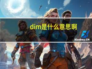 dim是什么意思啊