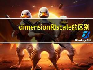 dimension和scale的区别
