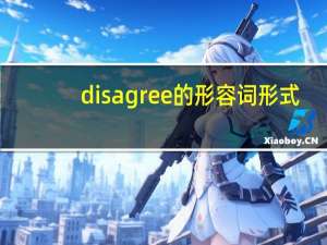 disagree的形容词形式