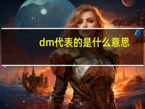 dm代表的是什么意思