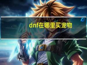 dnf在哪里买宠物