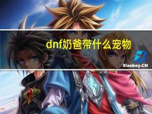 dnf奶爸带什么宠物