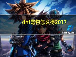 dnf宠物怎么得2017