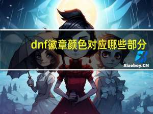 dnf徽章颜色对应哪些部分？