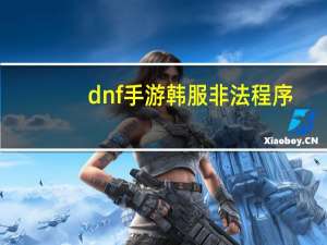 dnf手游韩服非法程序