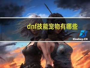dnf技能宠物有哪些