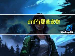 dnf有那些宠物