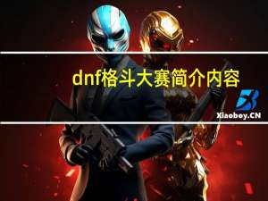 dnf格斗大赛简介内容（dnf格斗大赛简介）