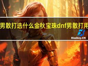 dnf男散打选什么金秋宝珠 dnf男散打用什么武器