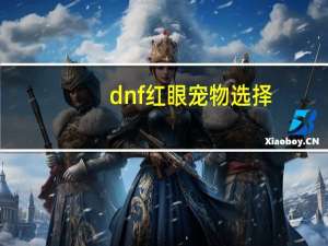 dnf红眼宠物选择