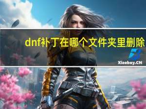 dnf补丁在哪个文件夹里删除（dnf修复工具在哪个文件夹）