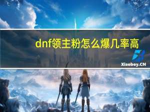 dnf领主粉怎么爆几率高
