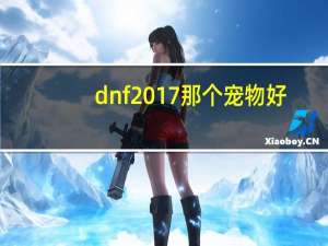 dnf2017那个宠物好