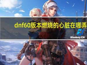 dnf60版本燃烧的心脏在哪弄（dnf燃烧的心脏哪里爆的多）