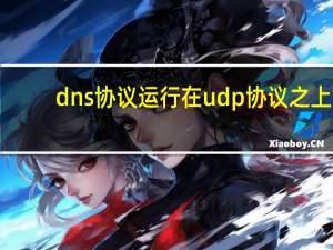 dns协议运行在udp协议之上（dns协议简介）