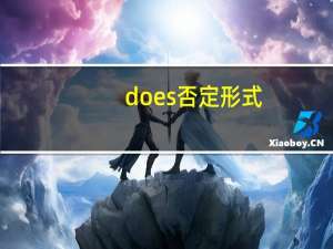 does否定形式