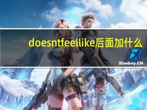 doesnt feel like后面加什么