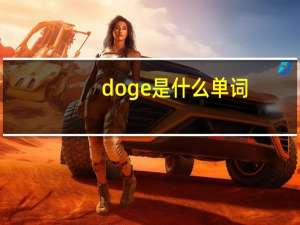 doge是什么单词（doge是什么梗）