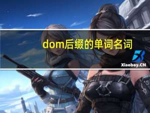 dom后缀的单词名词