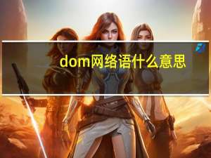 dom网络语什么意思