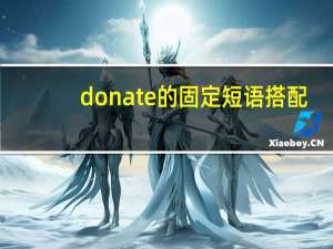 donate的固定短语搭配