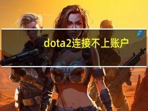 dota2连接不上账户（dota2连接不上）