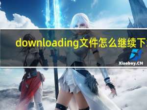 downloading文件怎么继续下载