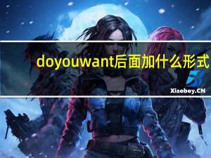 do you want后面加什么形式