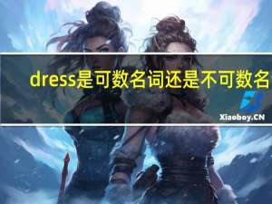 dress是可数名词还是不可数名词