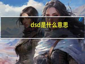 dsd是什么意思（DSD是什么意思）