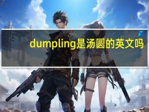 dumpling是汤圆的英文吗