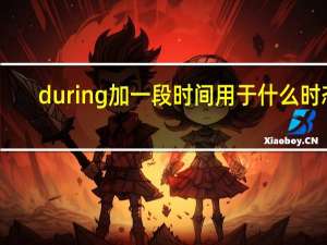 during加一段时间用于什么时态