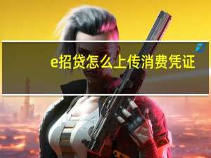 e招贷怎么上传消费凭证