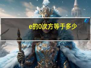 e的0次方等于多少