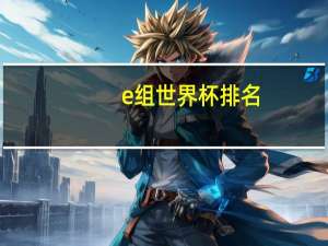 e组世界杯排名