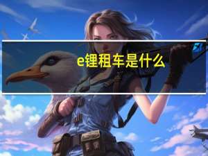e锂租车是什么