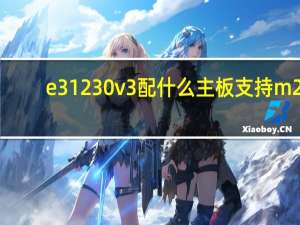 e3 1230 v3配什么主板支持m2