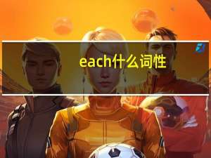 each什么词性