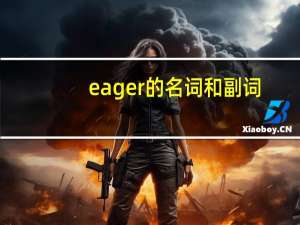 eager的名词和副词