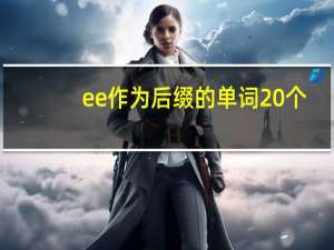 ee 作为后缀的单词20个