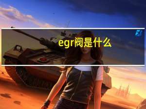 egr阀是什么（egr阀）