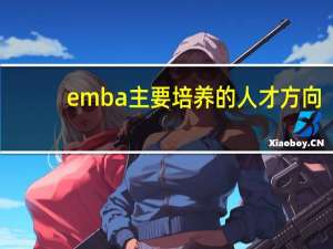 emba主要培养的人才方向