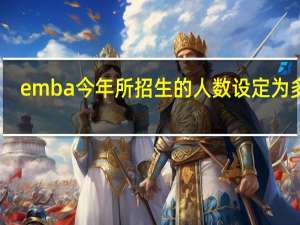 emba今年所招生的人数设定为多少