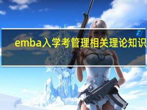 emba入学考管理相关理论知识吗