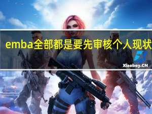 emba全部都是要先审核个人现状的吗