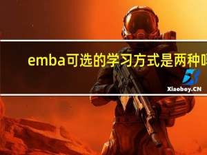 emba可选的学习方式是两种吗