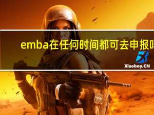 emba在任何时间都可去申报吗